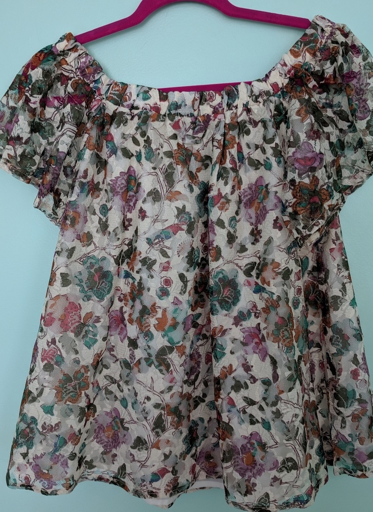 Floral off the shoulder top